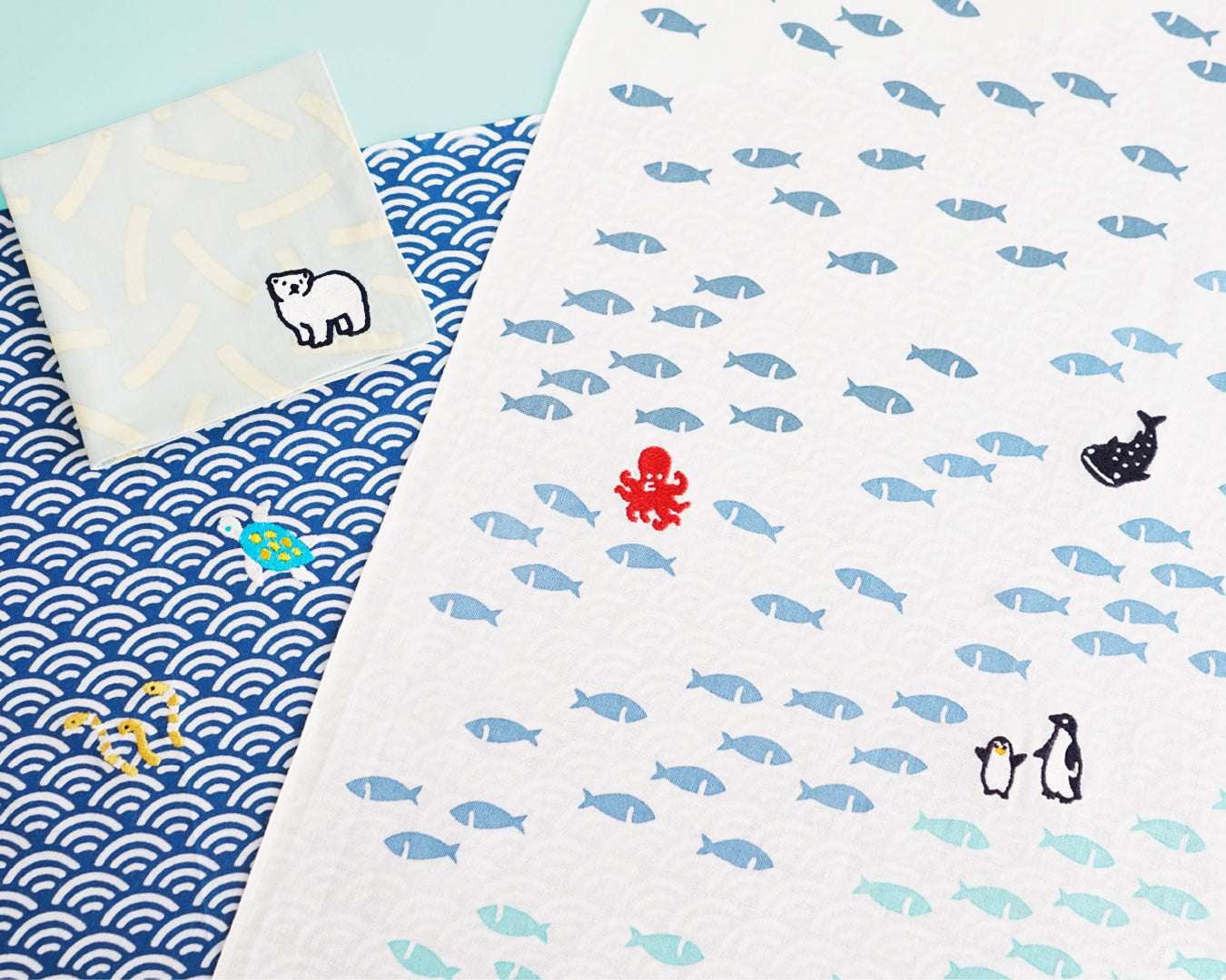 刺繍サービス8月の新作 第2弾「海のいきもの」シリーズ登場