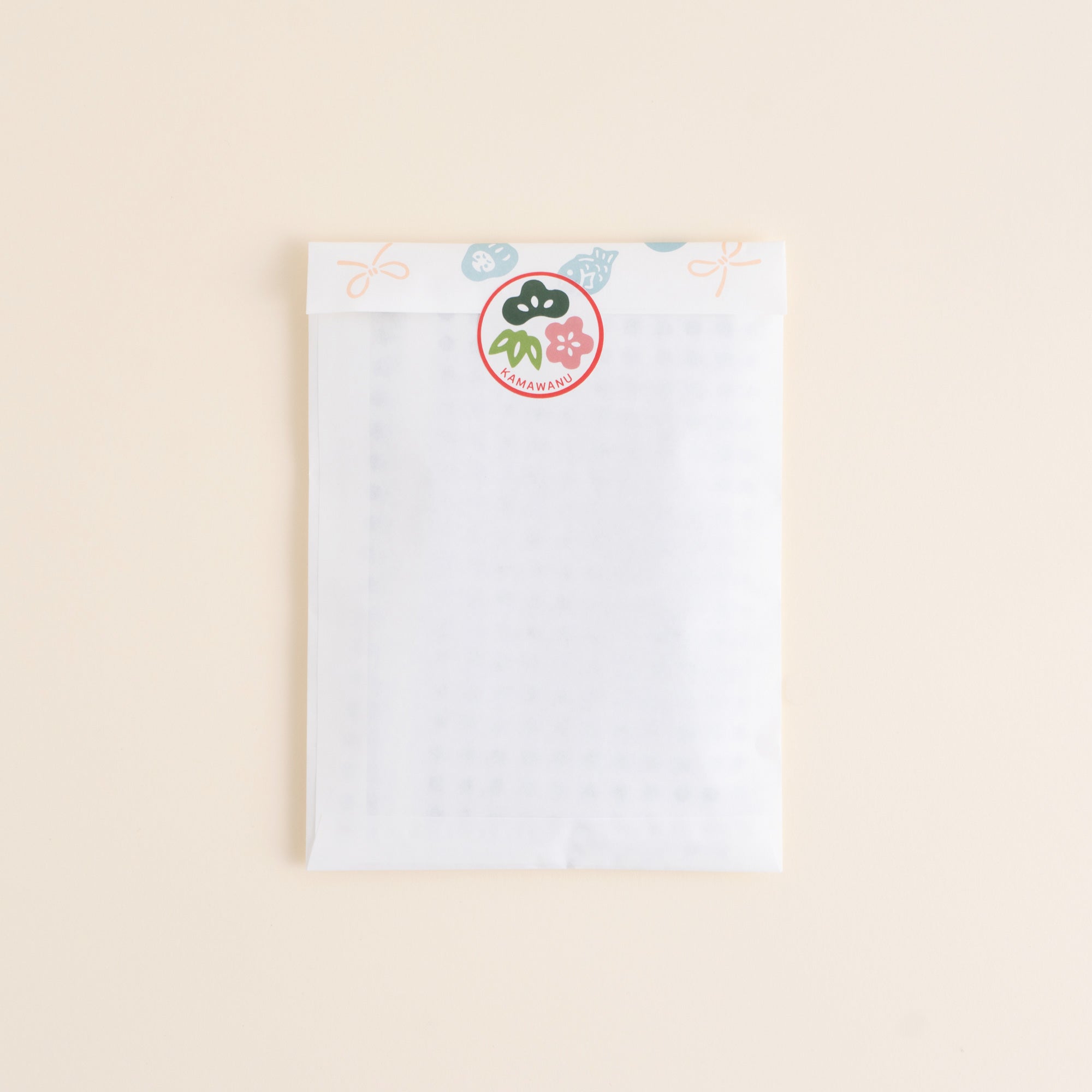 【同送のみ】平袋 小 福福ちらし 水色