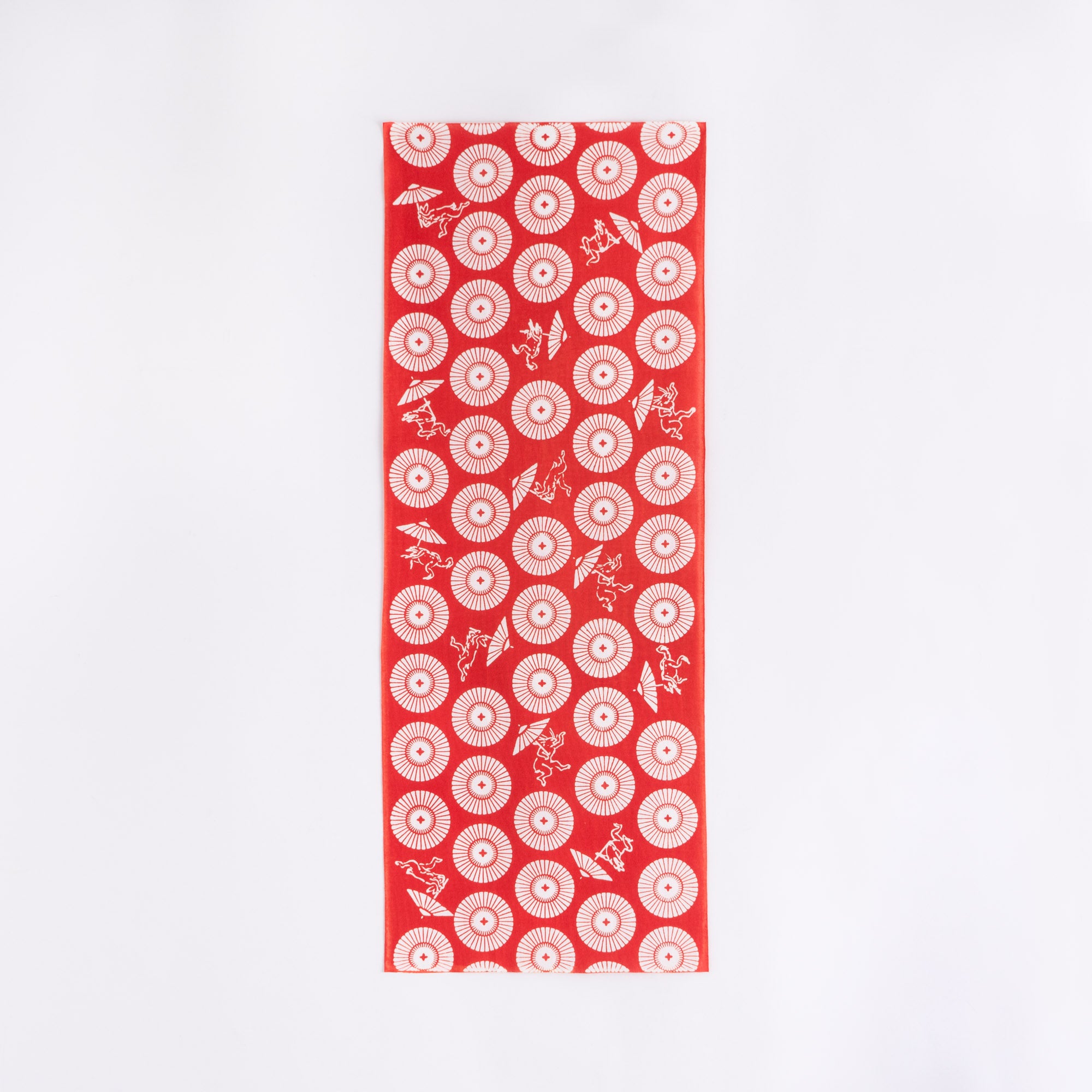 鳥獣戯画小紋 和傘 海老茶