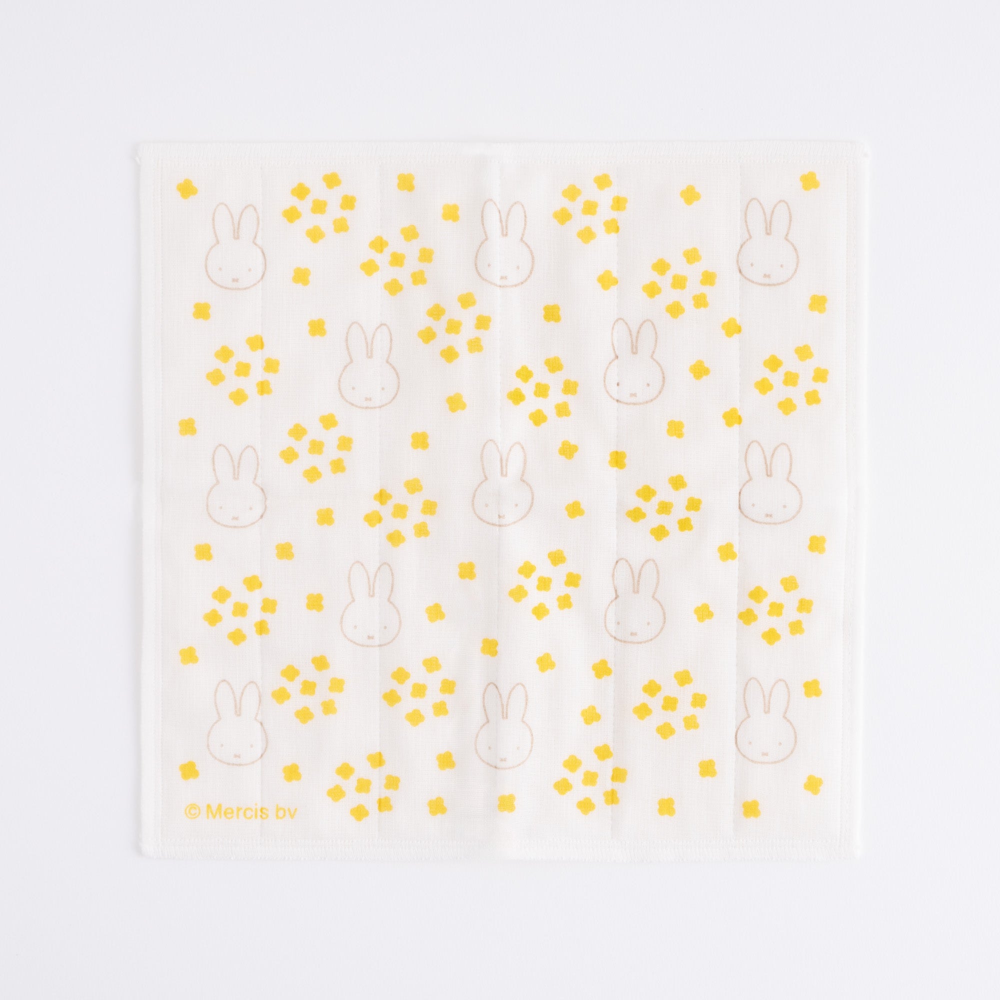 ミッフィーのかや生地ふきん お花 黄色