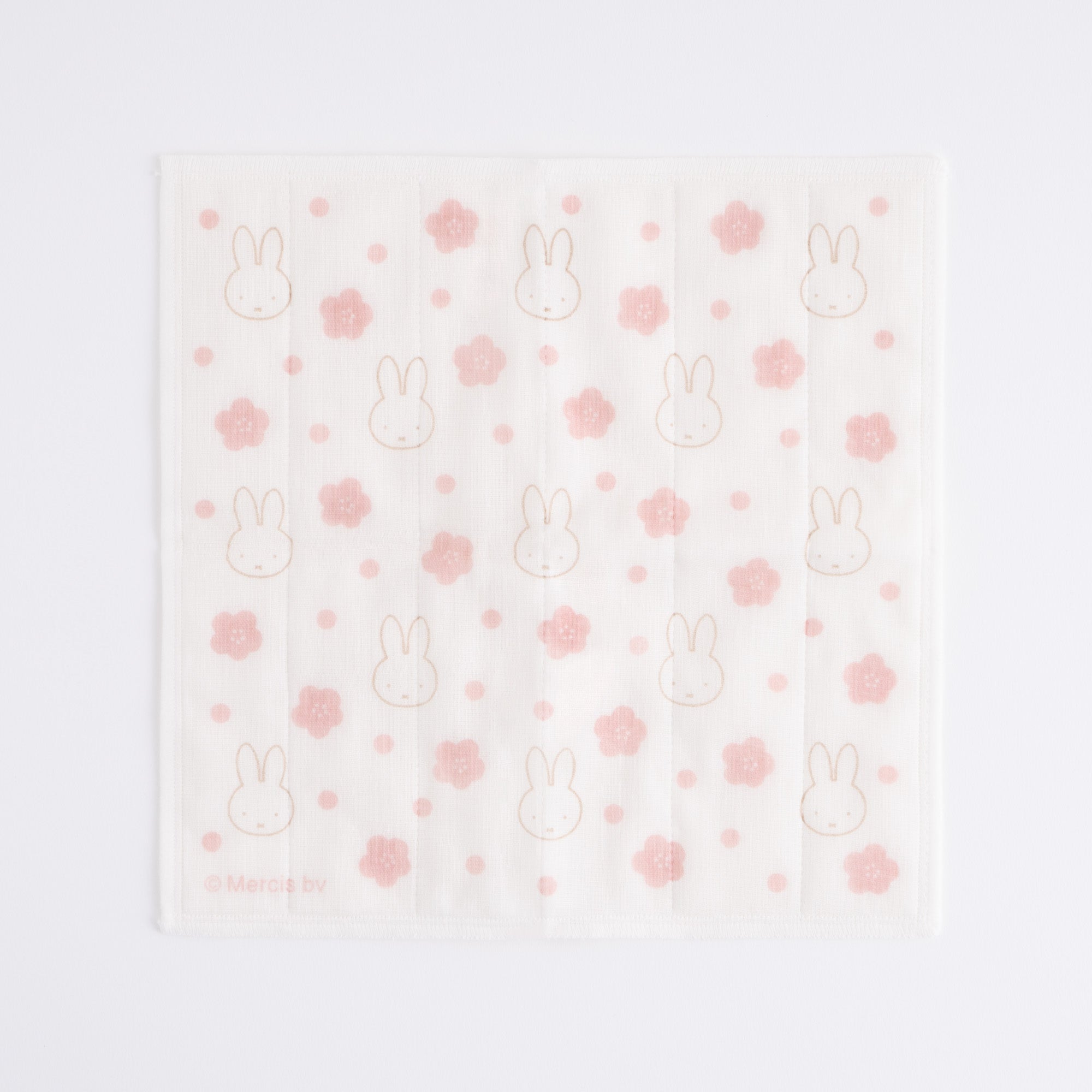 ミッフィーのかや生地ふきん お花 ピンク