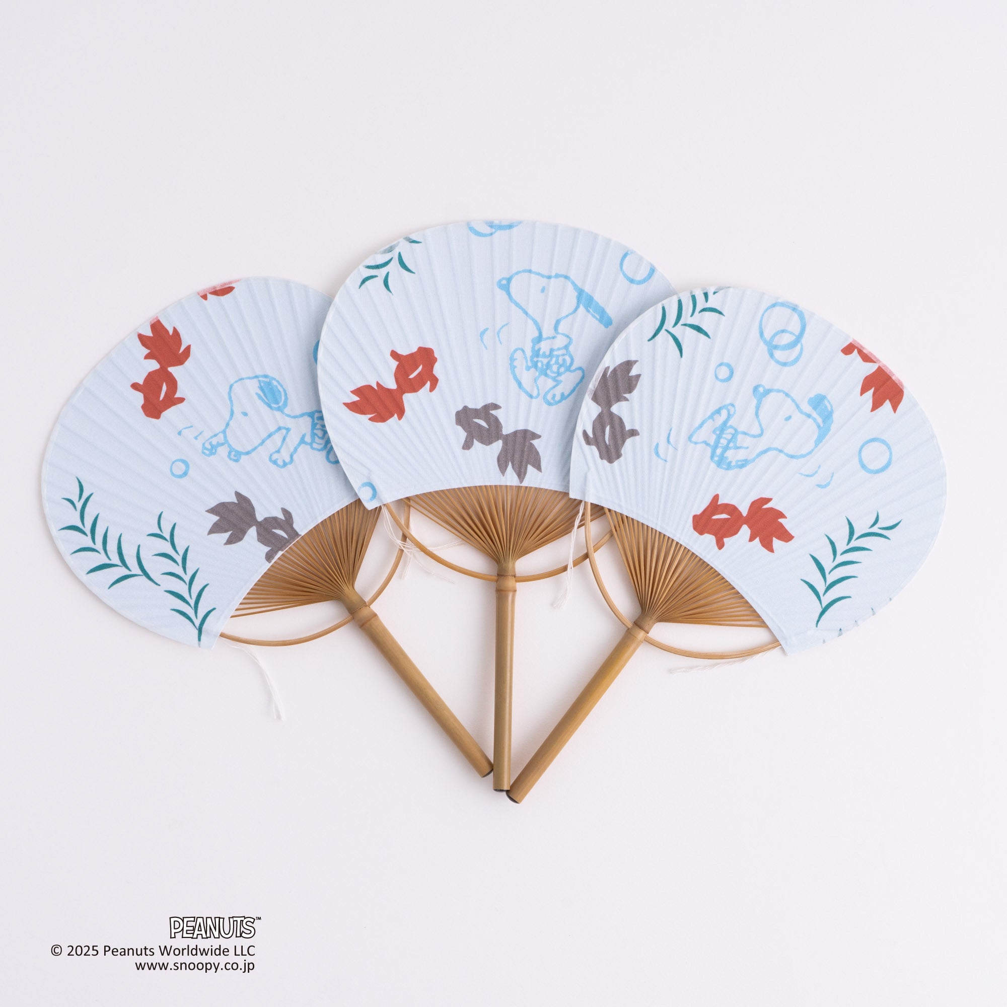 豆団扇 金魚とスイミング