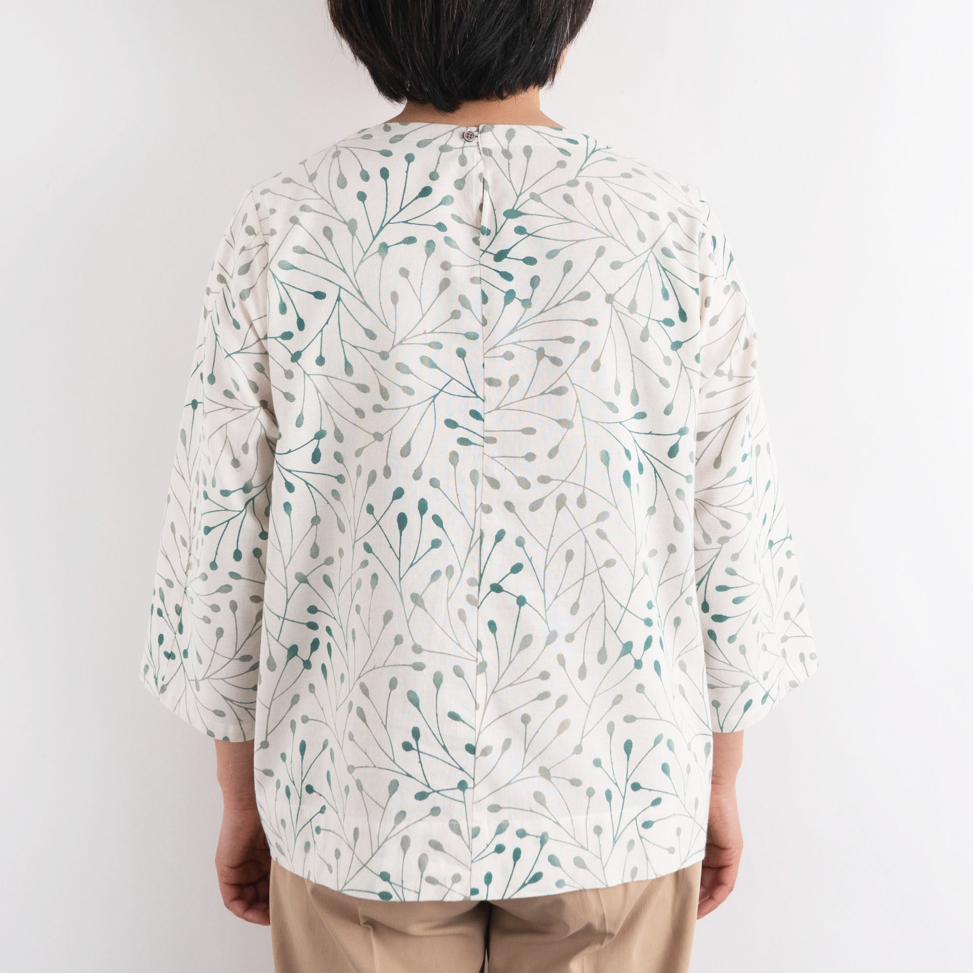 長袖かむり 吾亦紅 グレージュ