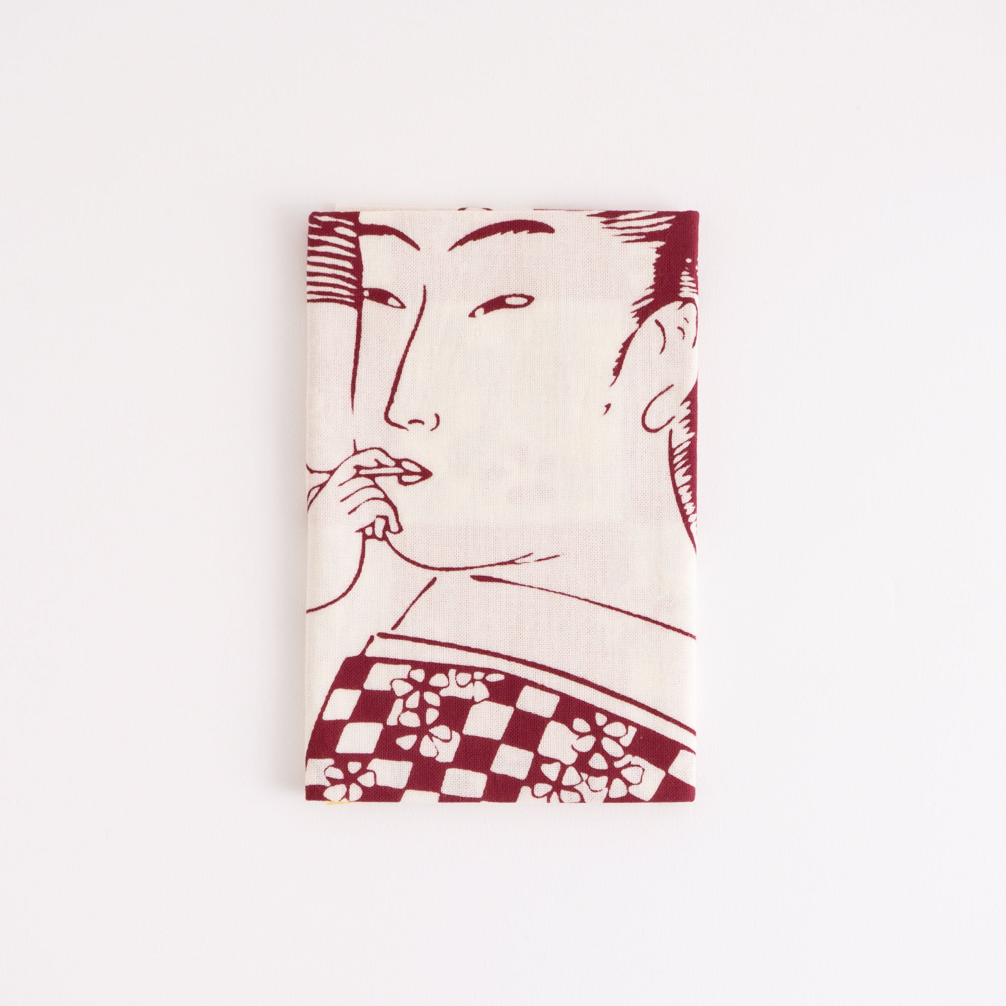 浮世絵文様 ビードロを吹く娘