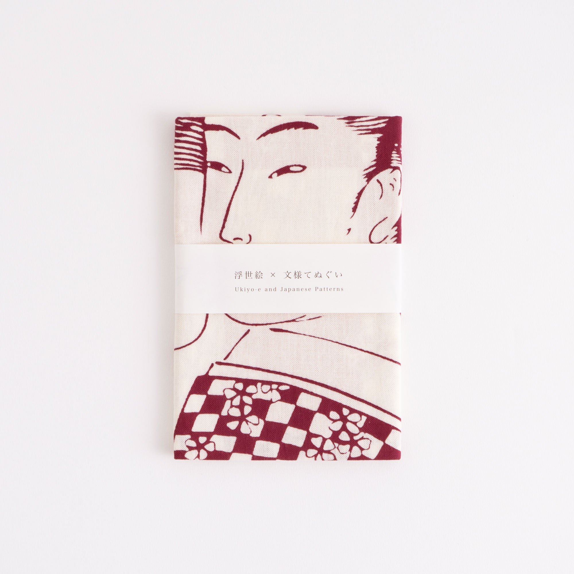 浮世絵文様 ビードロを吹く娘