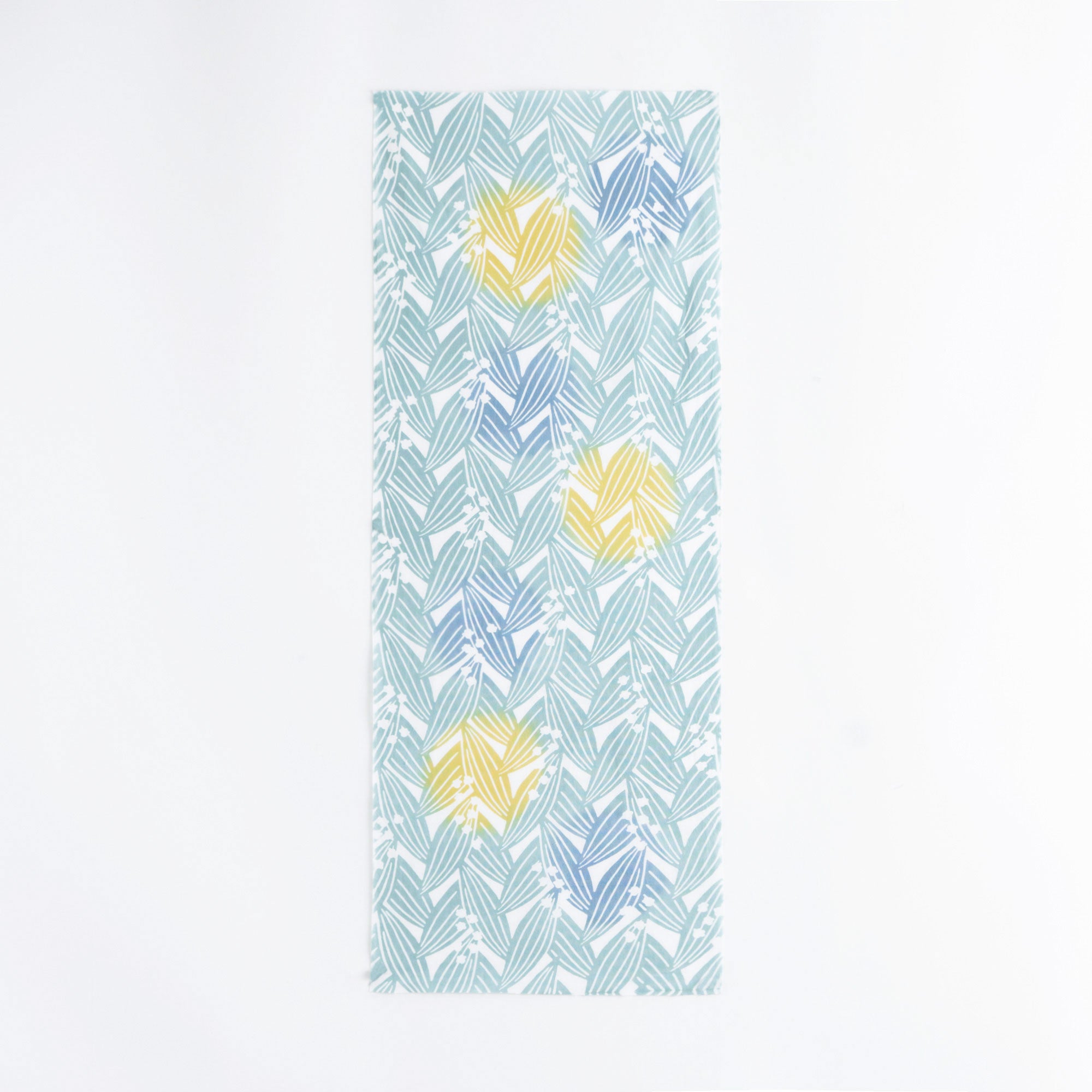 晒シャツ・かむりてぬぐい 雫すずらん 青ぼかし