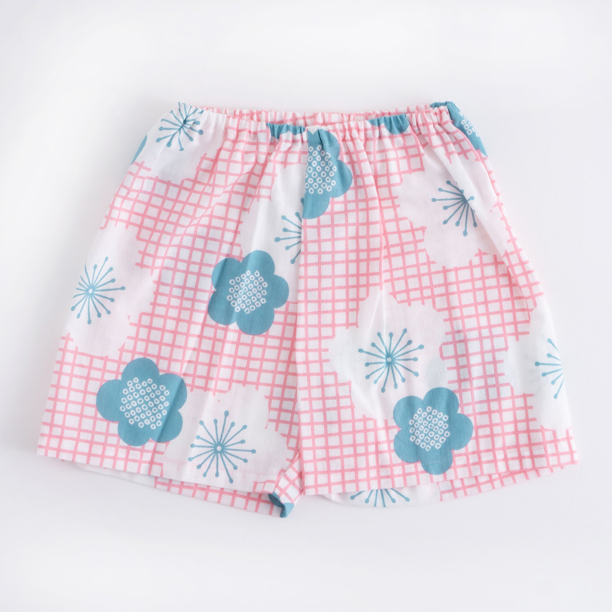 こども甚平 梅鹿の子 桃色 90