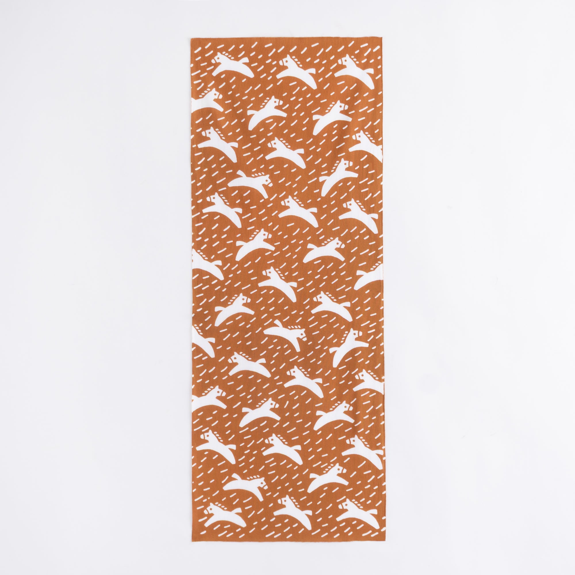 お年賀てぬぐい 草原馬 黄金色