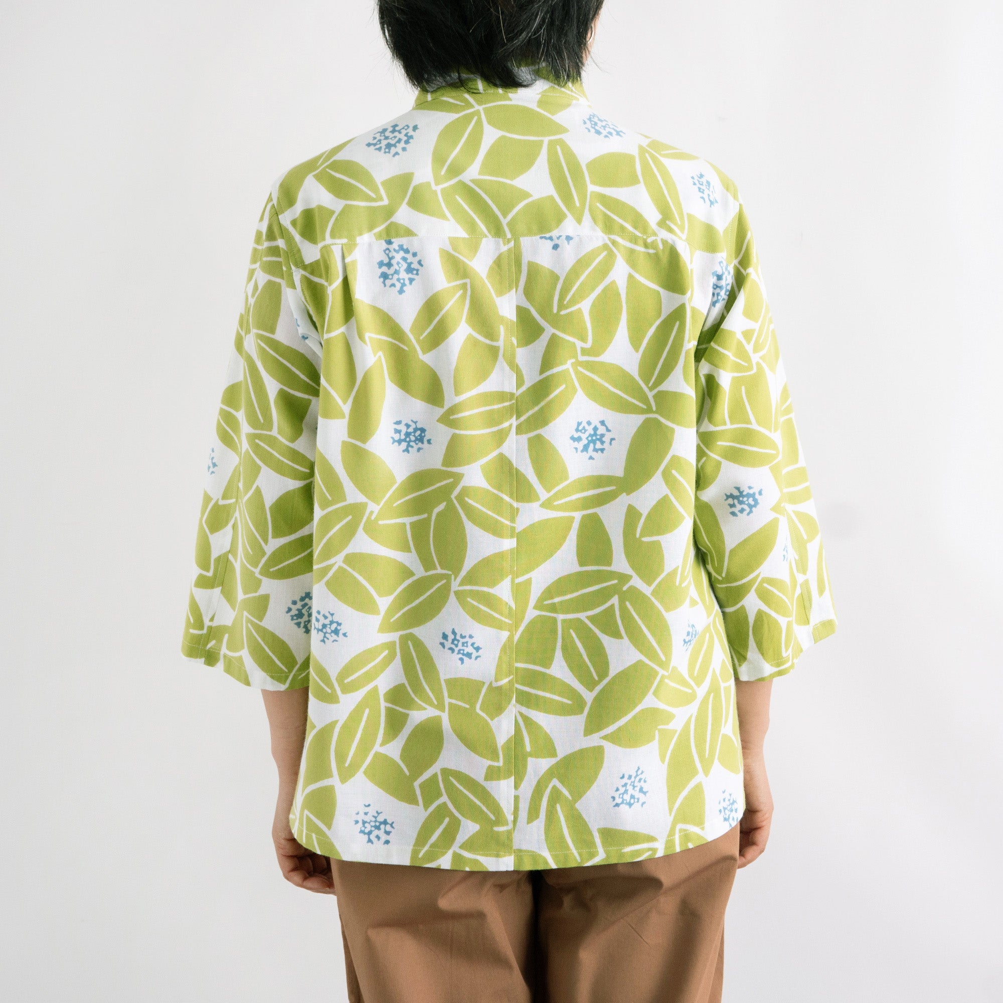 晒シャツ 七分袖 キンモクセイづくし 辛子 M