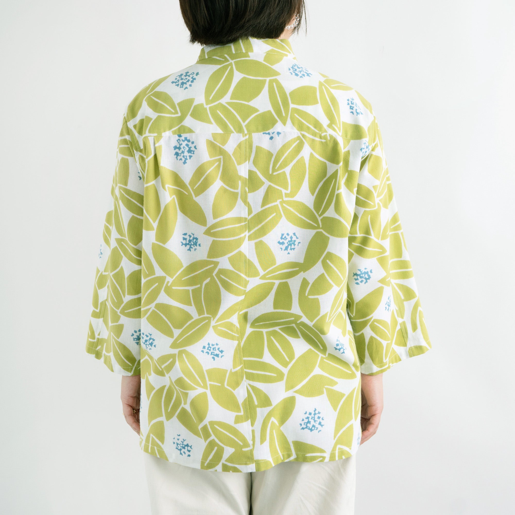 晒シャツ 七分袖 キンモクセイづくし 辛子 M