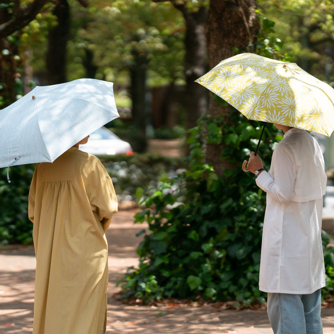 折りたたみ日傘 スリム 葉脈