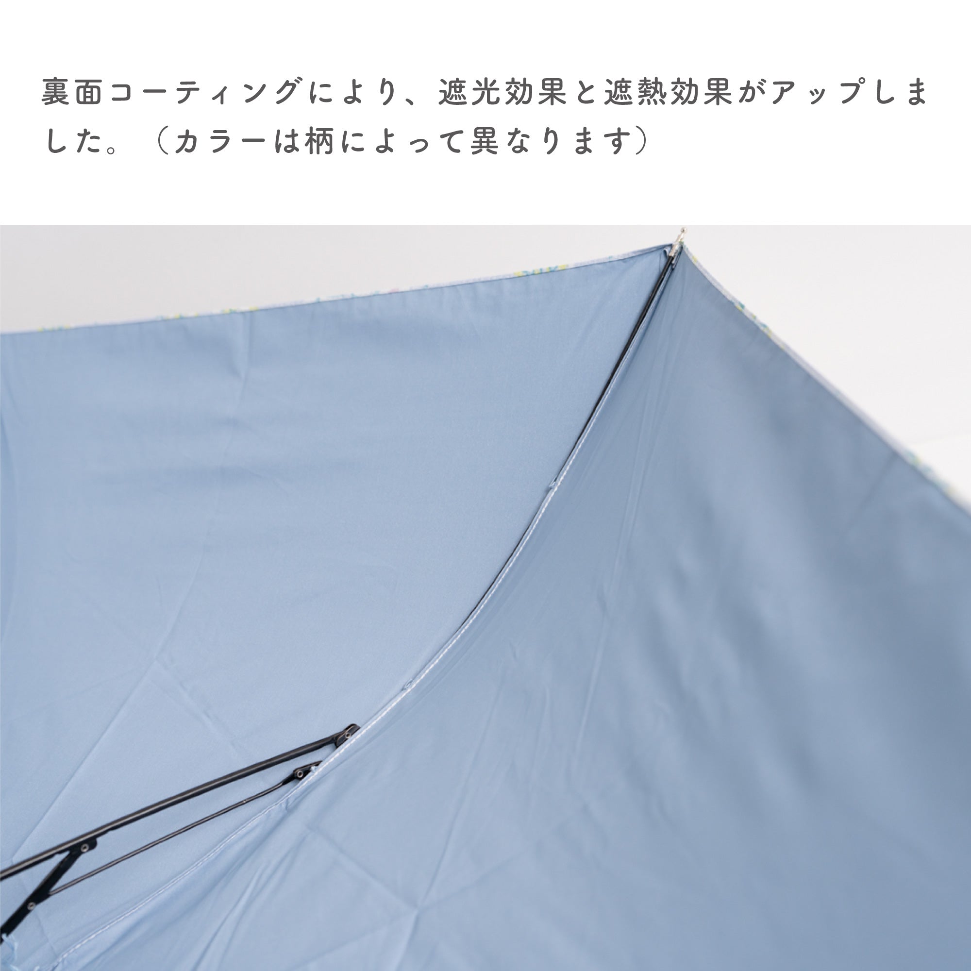 折りたたみ日傘 スリム 夏草更紗