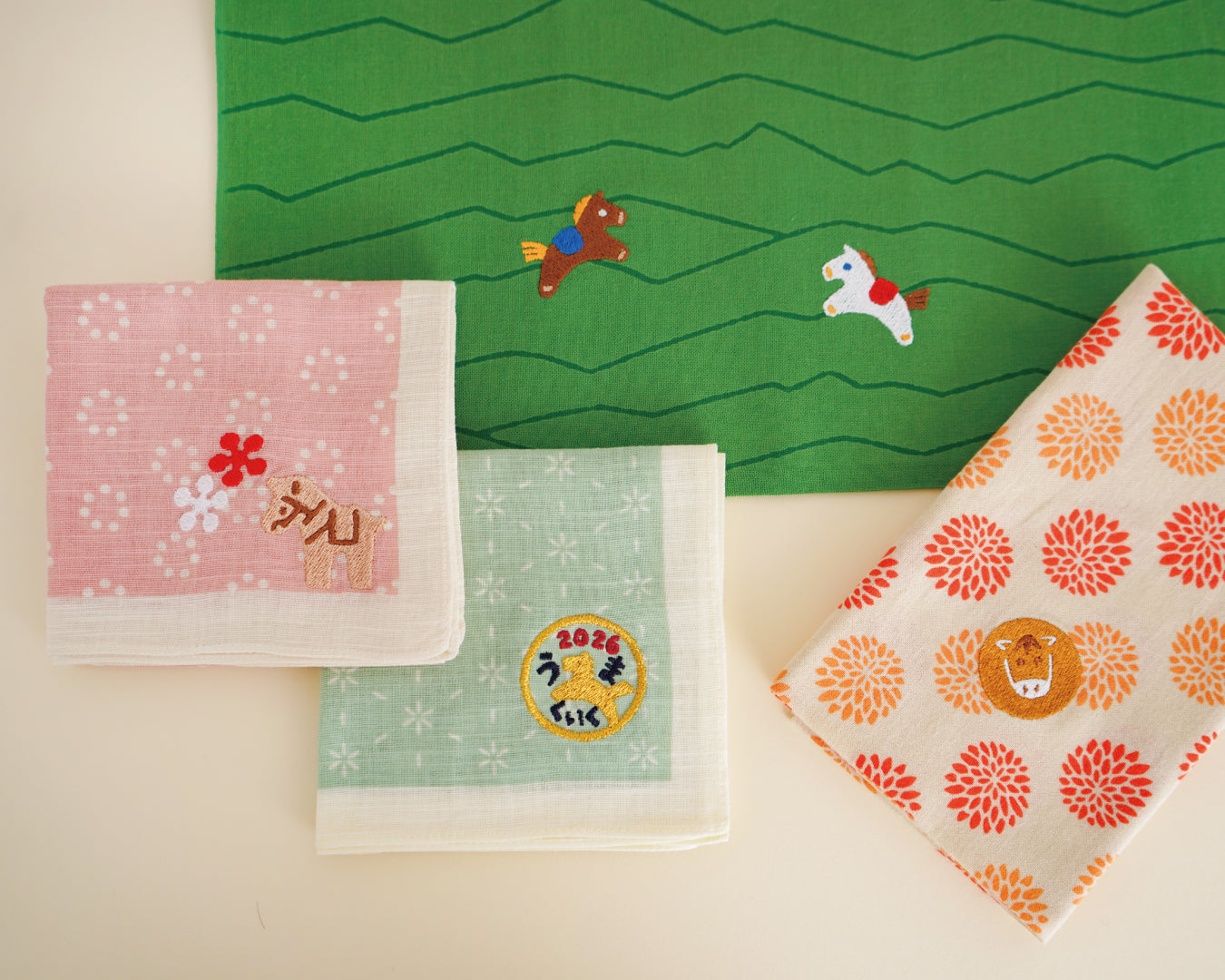 刺繍サービス12月の新作「午(うま)年」