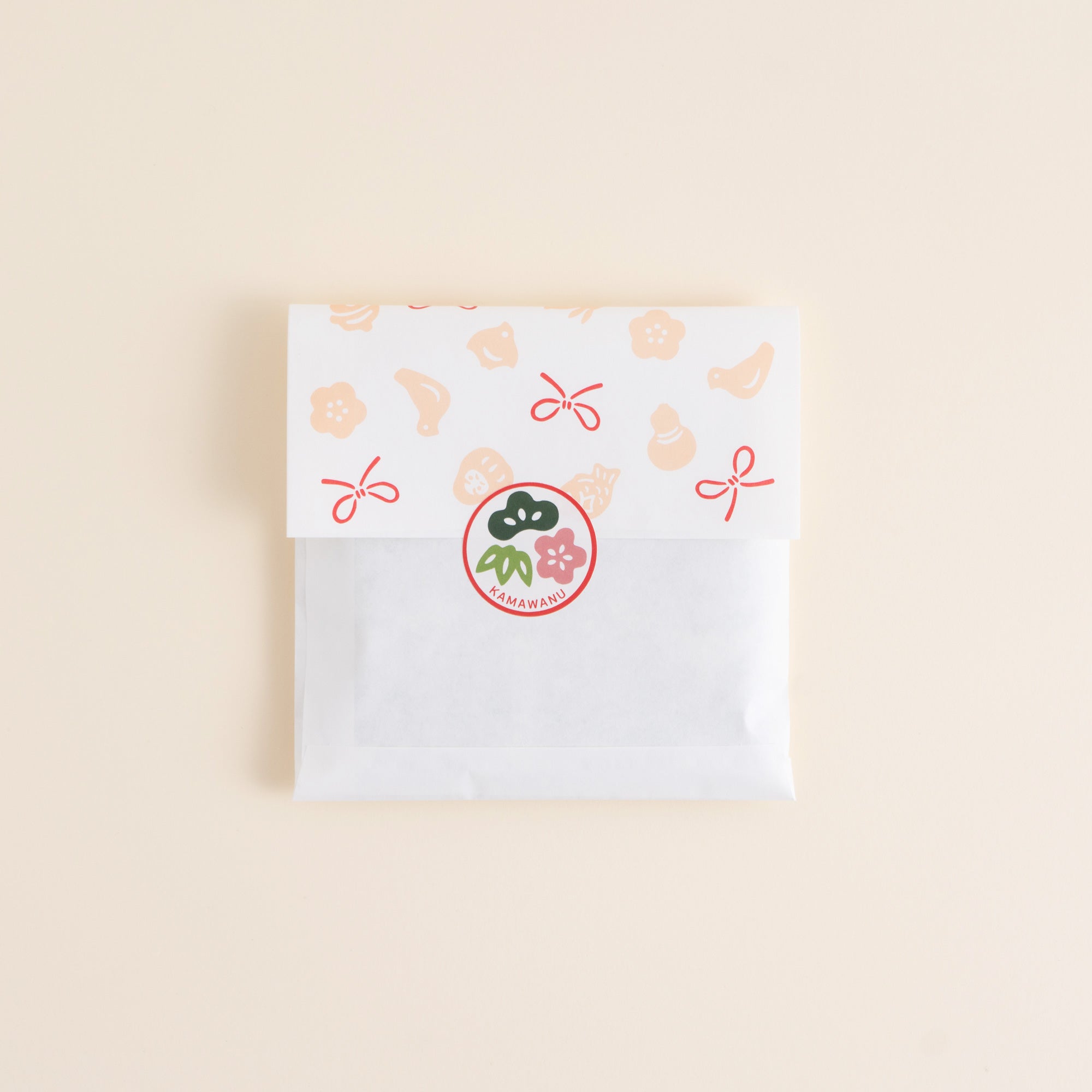 【同送のみ】平袋 小 福福ちらし ピンク