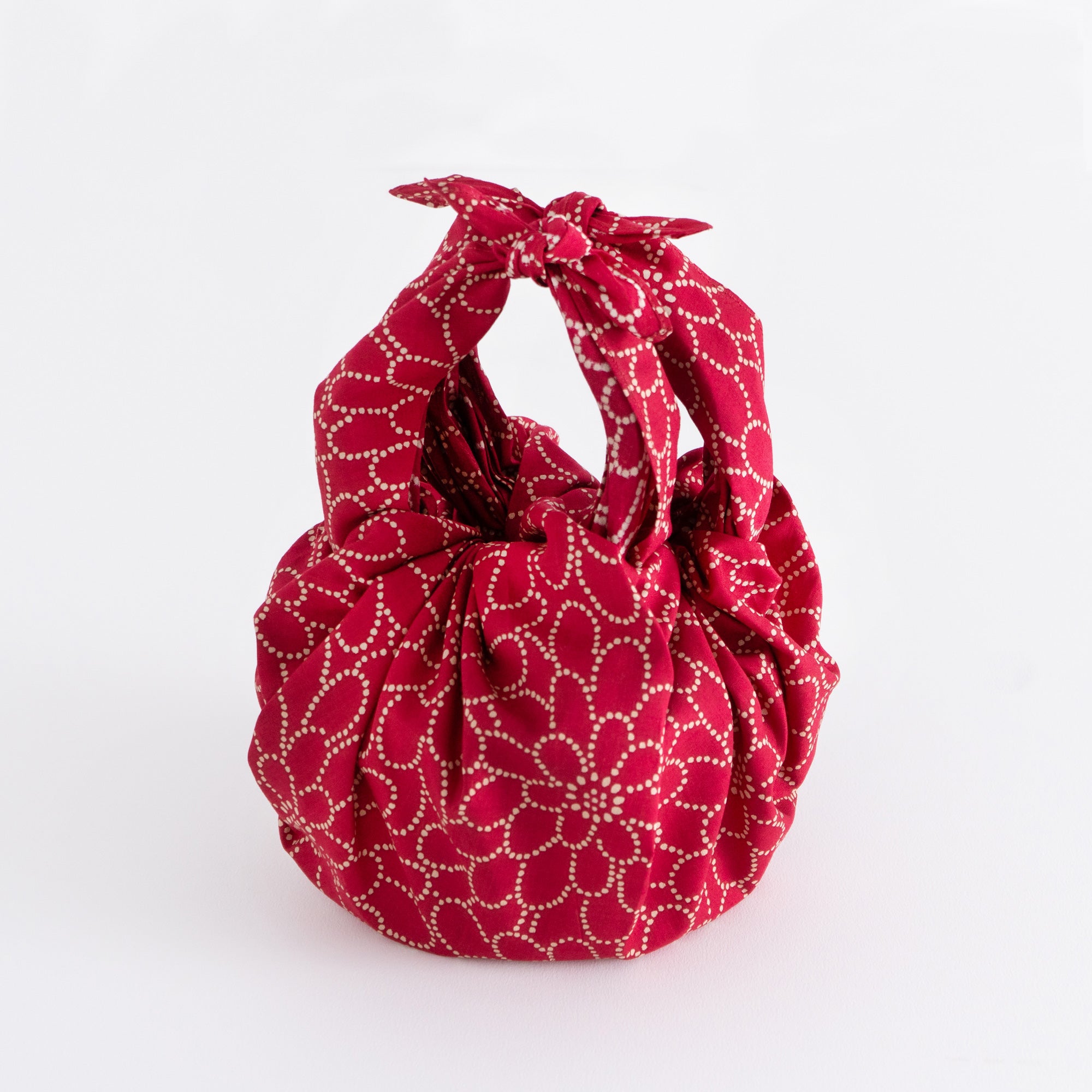 文様風呂敷 菊花文様 エンジ