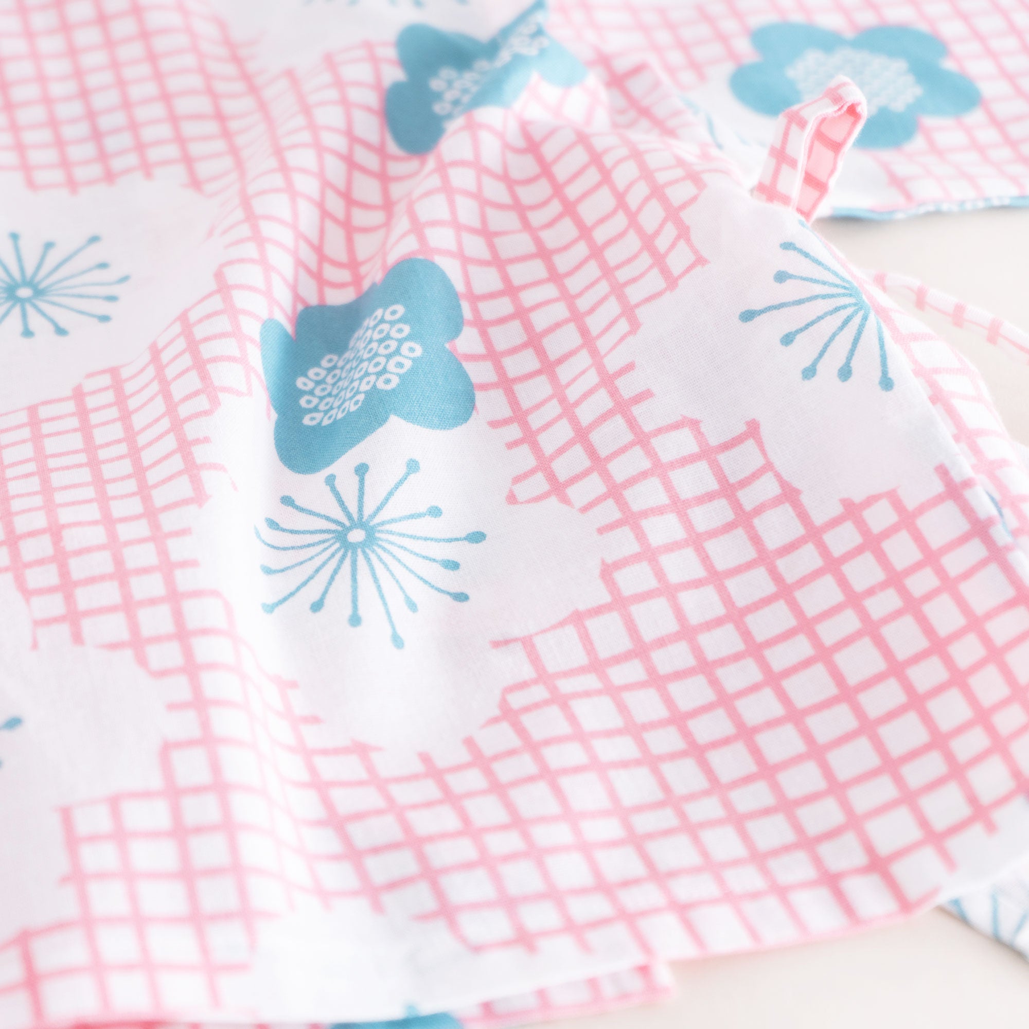 こども甚平 梅鹿の子 桃色 90