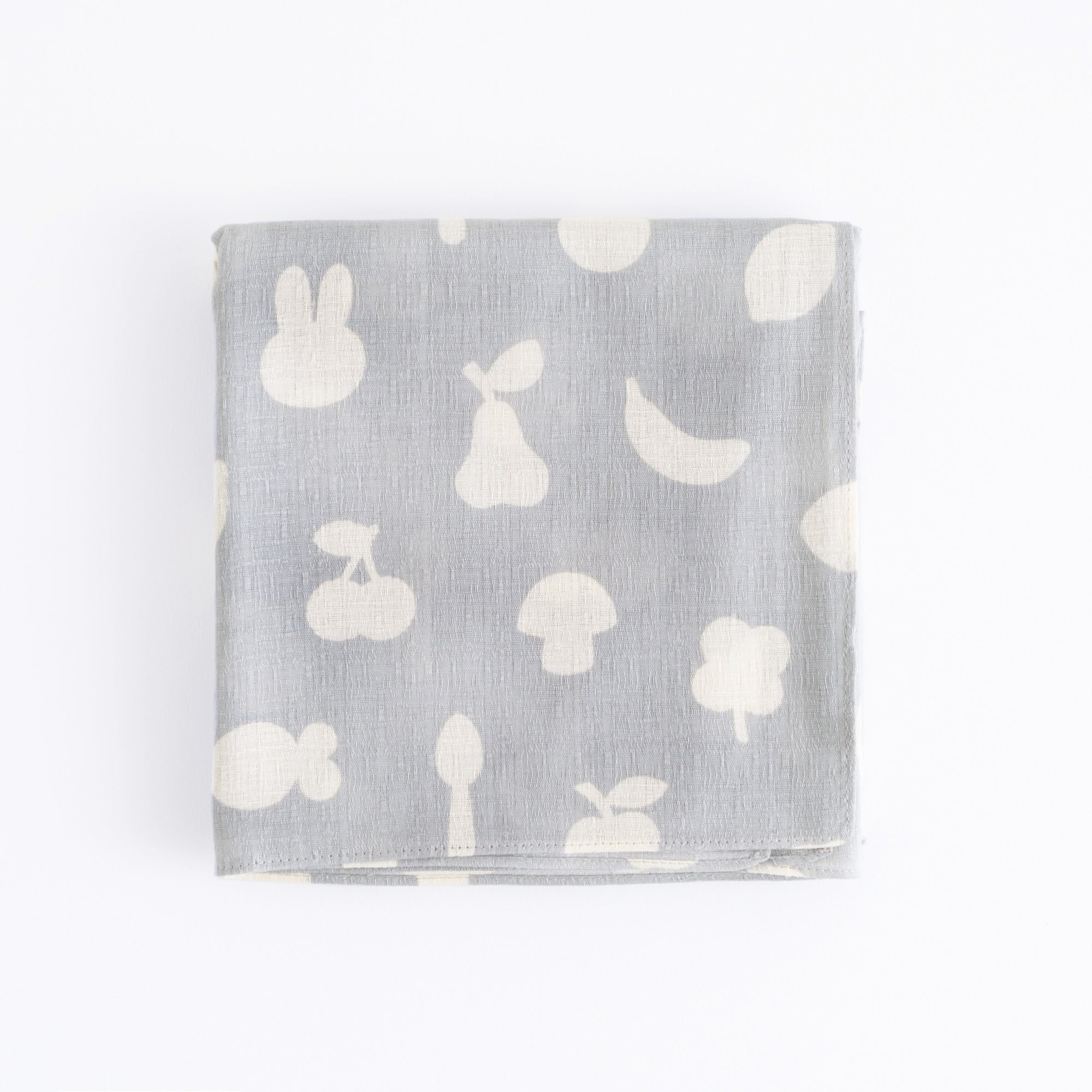 ミッフィーのふわり綿風呂敷 シルエットちらし グレー