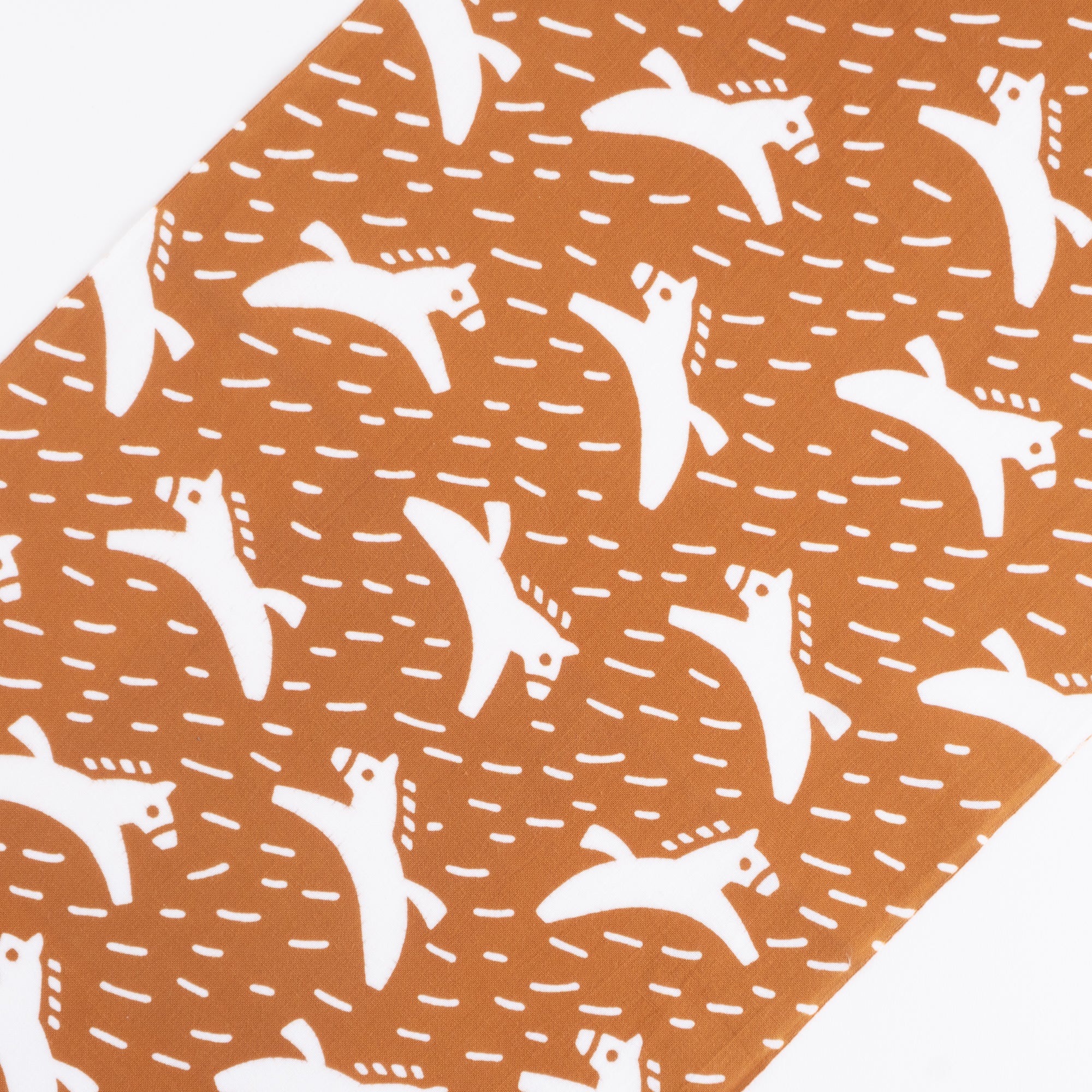 お年賀てぬぐい 草原馬 黄金色