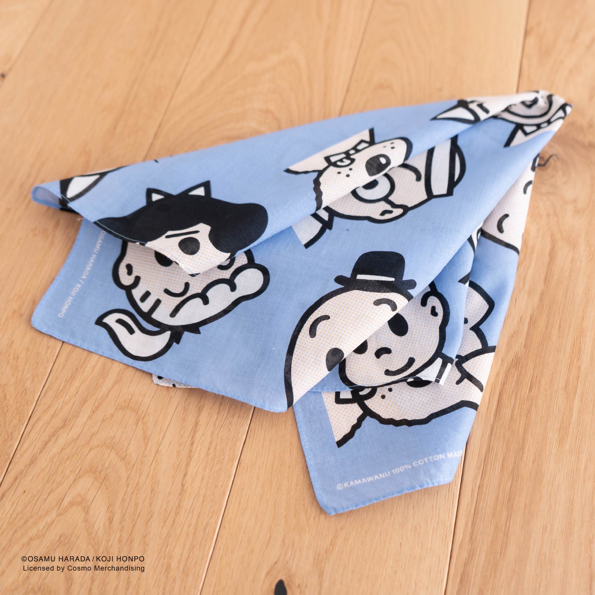 お一人様3点まで】OSAMU GOODS バンダナ51cm フレンズ ちらし