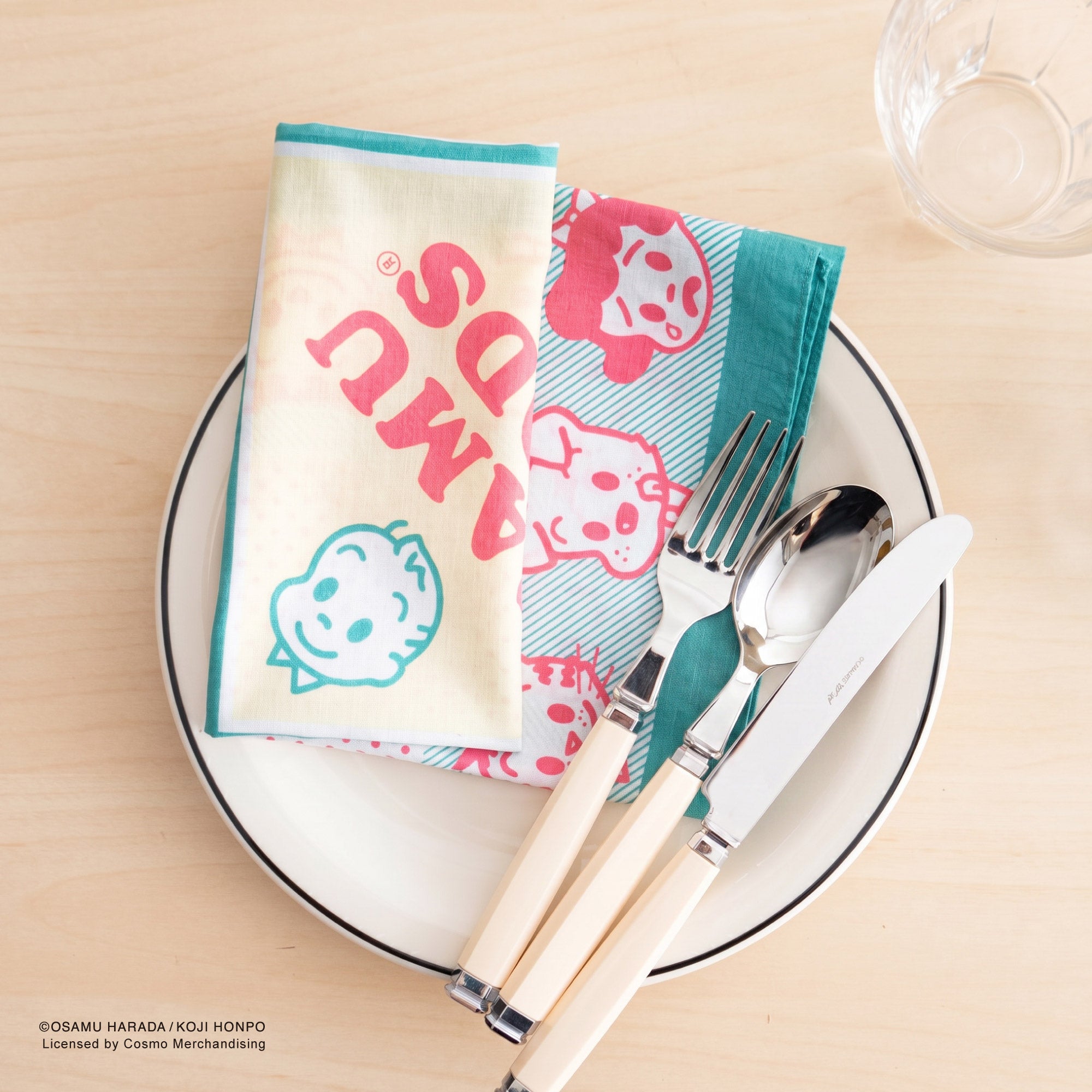 【お一人様3点まで】OSAMU GOODS バンダナ51cm フレンズ ドット＆ストライプ