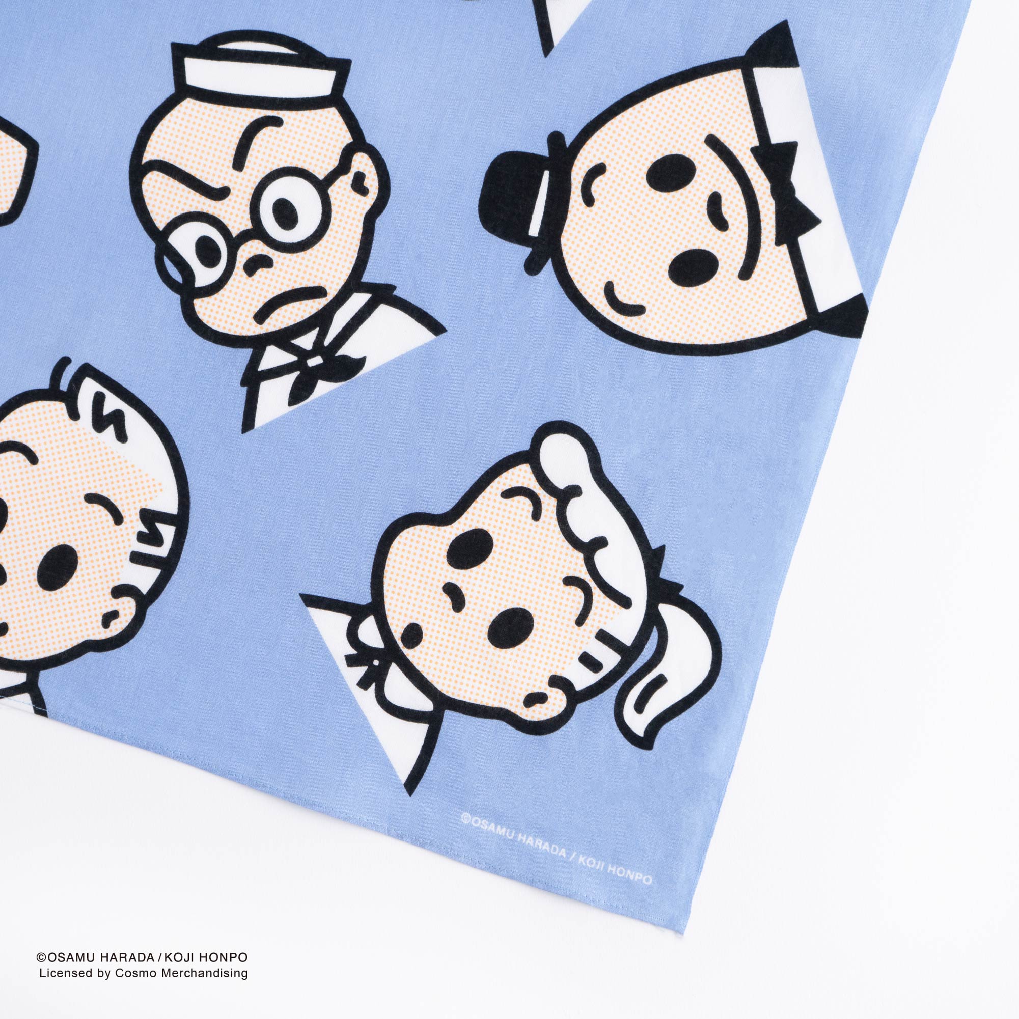 【お一人様3点まで】OSAMU GOODS 大判バンダナ69cm フレンズ ちらし