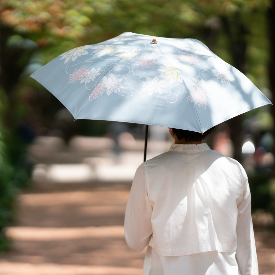 折りたたみ日傘 スリム みなも水蓮